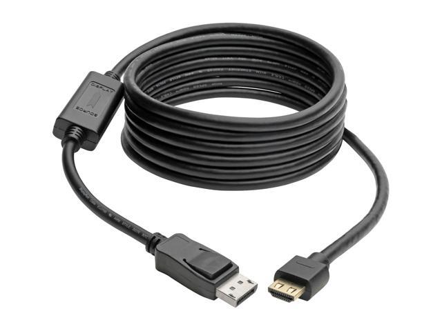 Tripp Lite P582-010-HD-V4A DisplayPort/HDMI Audio/Video Cable - 10 ft DisplayPort/HDMI A/V Cable for Monitor, Audio/Video Device, TV, Projector,...