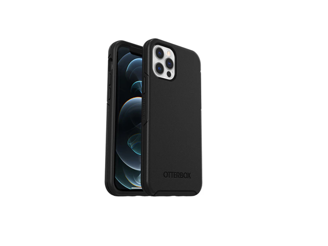 OtterBox for Apple iPhone 12/iPhone 12 Pro, Sleek Drop Proof Protective Case, Symmetry Series, Black - Non-Retail Packag