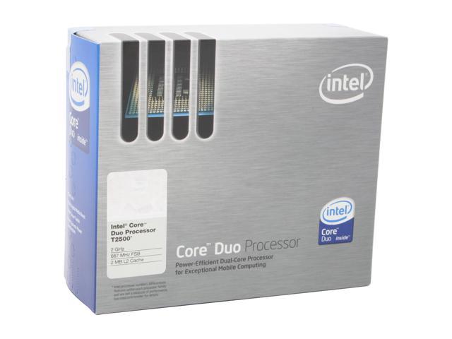 Intel Core Duo T2500 - Core Duo Yonah Dual-Core 2.0 GHz Socket M 31W Processor - BX80539T2500