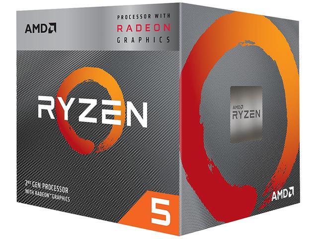 AMD Ryzen 5 2nd Gen with Radeon Graphics - RYZEN 5 3400G Picasso (Zen+) 4-Core 3.7 GHz (4.2 GHz Max Boost) Socket AM4 65W YD3400C5FHBOX Desktop.