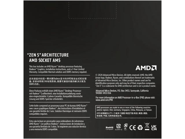 Open Box - AMD Ryzen 9 9950X - Ryzen 9 9000 Series Granite Ridge (Zen 5) 16-Core 4.3 GHz - Socket AM5 170W - Radeon Graphics Processor - Bulk