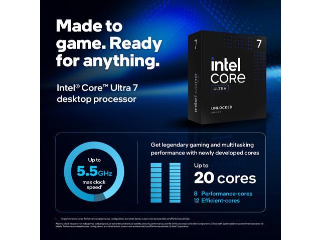 Intel - Core Ultra 7 265K 20-Cores 20-Threads - 4.6GHz (5.5 GHz Turbo) Socket LGA 1851 Unlocked Desktop Processor - Multi - image 4