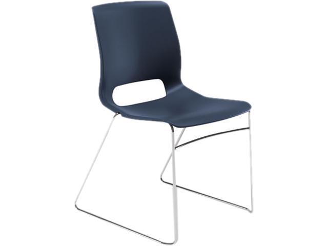 HON Motivate Sled-based Stacking Chairs Polypropylene Regatta Seat - Silver Frame