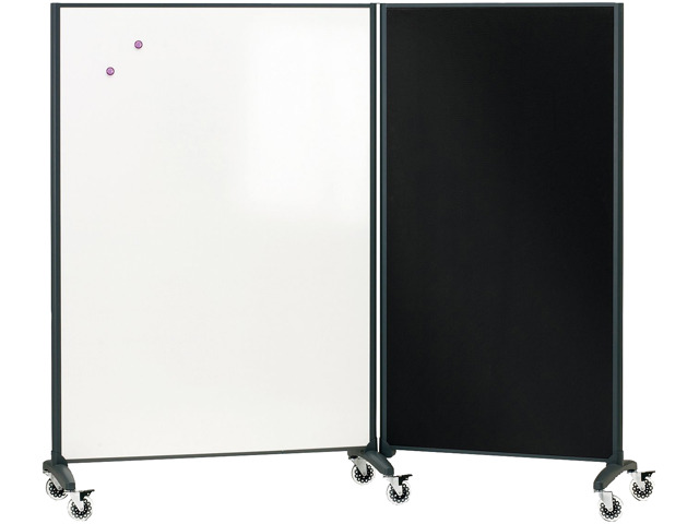 Quartet 6630MB Motion Room Divider, 3' x 6', DuraMax Porcelain Whiteboard Surface