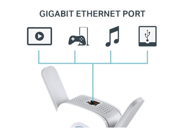 TP-Link RE350 AC1200 Wi-Fi Range Extender w/ Gigabit Ethernet Port, Small Footprint w/ Intelligent Signal LED Ring