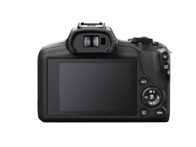 Canon - EOS R100 4K Video Mirrorless Camera Double Zoom Lens Kit with RF-S18-45mm and RF75-300mm Lenses - Black - image 3