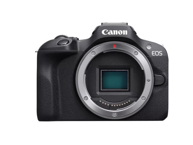 Canon - EOS R100 4K Video Mirrorless Camera Double Zoom Lens Kit with RF-S18-45mm and RF75-300mm Lenses - Black - image 4