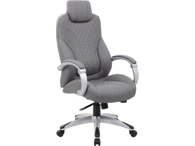 Boss Hinged Arm Executive Chair With Synchro-Tilt, Grey
