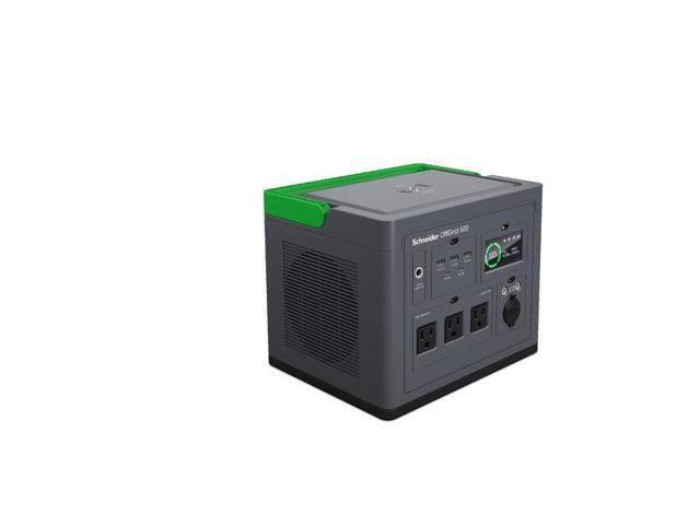 APC Schneider OffGrid Portable Power Station 500 - 120V - 517Wh Lithium-ion - LCD, -3 NEMA - Sinewave - 3 USB-A, 2 USB-C, Wireless Charger PPS500