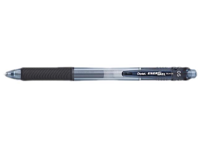 Pentel EnerGel-X Retractable Roller Gel Pen .5mm Black Barrel/Ink Dozen BLN105A