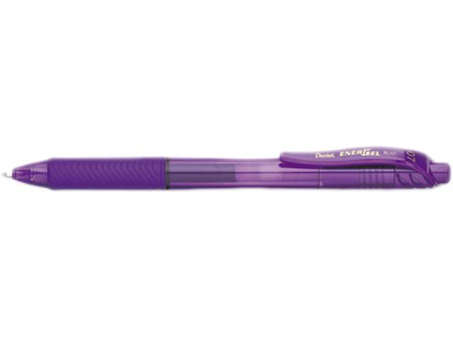 Pentel EnerGel-X Retractable Roller Gel Pen .7mm Violet Barrel/Ink Dozen BL107V
