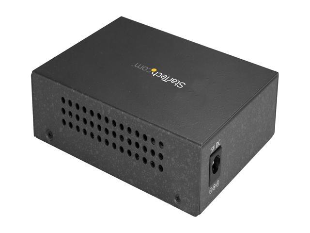 StarTech. com Single Mode SC Fiber Ethernet Media Converter - 1000BASE-LX Gigabit Fiber Optic to Copper Bridge - 10/100/1000 Network 10km
