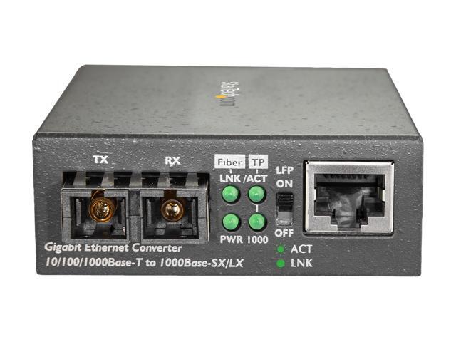 StarTech MCMGBSCMM055 Fiber Media Converter - 1000Base-SX - 550m - Multi Mode - Fiber to Ethernet Converter - Fiber to Copper Converter
