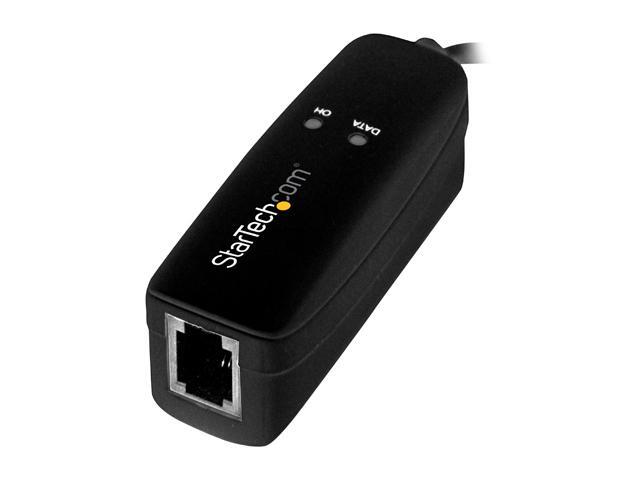 StarTech. com USB 2.0 Fax Modem - 56K External Hardware USB Dial Up V.92 Modem/ Dongle/Adapter - Computer Data Modem USB to Telephone Jack