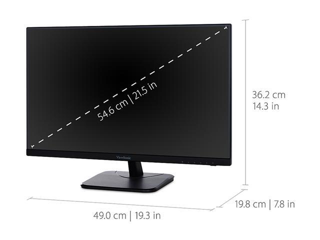 ViewSonic - VA2256-MHD 22" IPS FHD Monitor (HDMI, DisplayPort and VGA) - Black - image 4