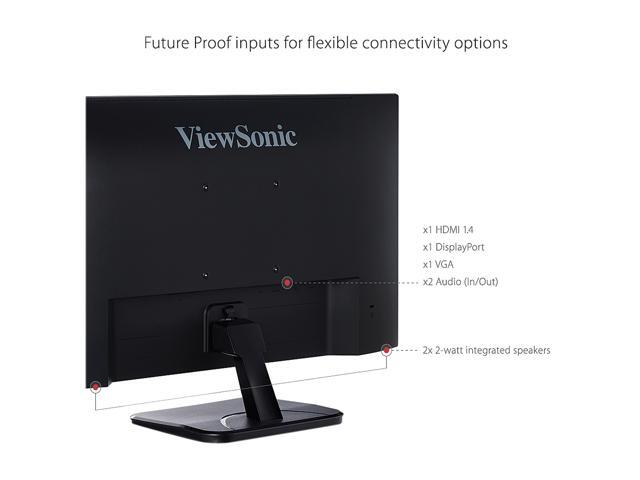 ViewSonic - VA2256-MHD 22" IPS FHD Monitor (HDMI, DisplayPort and VGA) - Black - image 5