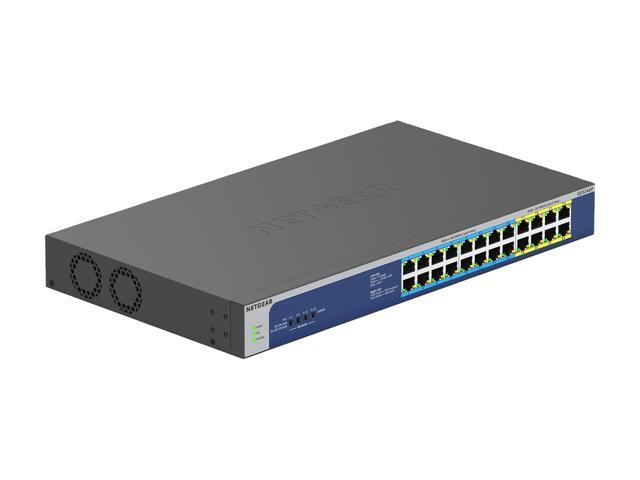 Netgear GS524UP 24-Port Gigabit Ethernet High-Power PoE+ Unmanaged Switch with 16-Ports PoE++ (480W), GS524UP-100NAS