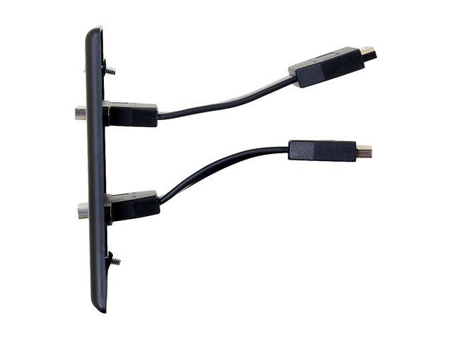 C2G 39879 Dual HDMI Pass Throuigh Single Gang Wall Plate, Black