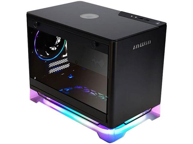 In Win A1 PLUS BLACK Mini-ITX Tower with Integrated ARGB Lighting and 650W 80 PLUS Gold Power Supply, Black