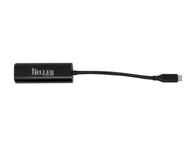 Killer E3100 USB-C 3.1 to RJ-45 2.5Gbps Ethernet Adapter