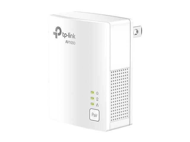 TP-Link (TL-PA7017 KIT) AV1000 Gigabit Powerline Starter Kit - Bridge - GigE, HomePlug AV (HPAV), HomePlug AV (HPAV) 2.0 - Wall-Pluggable (Pack of 2)