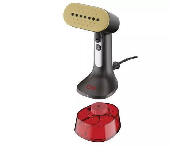 chi handheld garment steamer for clothes 2 continuous steam modes, full-size 300 ml capacity water tank, ergonomic handle, 1600 watts, 10 cord, red...
