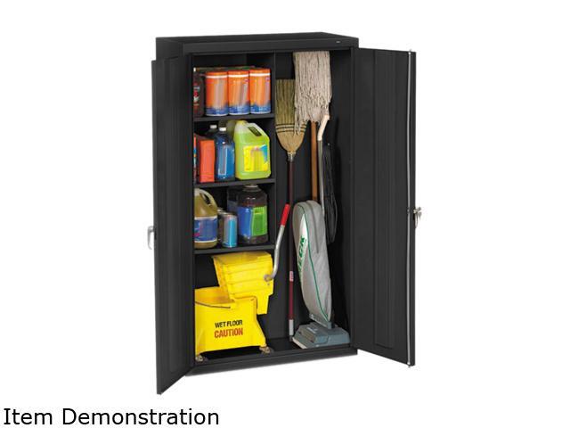 TENNSCO Janitorial Cabinet 36w x 18d x 64h Black JAN6618DHBK