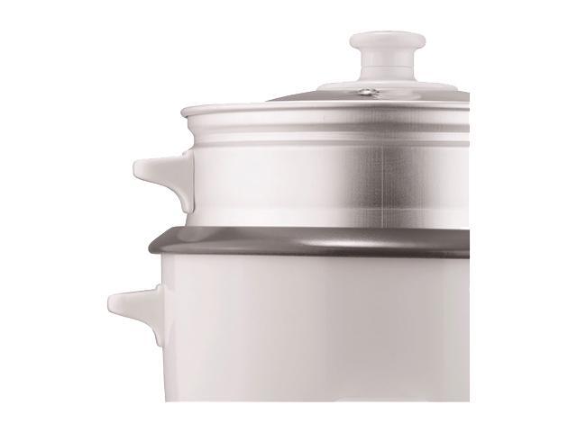 Brentwood 4-Cup Uncooked Rice Cooker and Food Steamer, White TS-700S