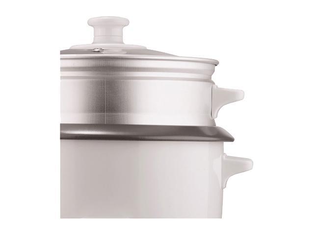 Brentwood 4-Cup Uncooked Rice Cooker and Food Steamer, White TS-700S