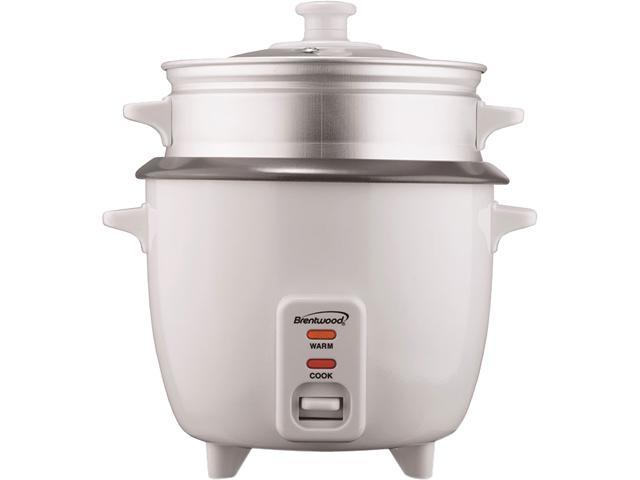 Brentwood 4-Cup Uncooked Rice Cooker and Food Steamer, White TS-700S photo