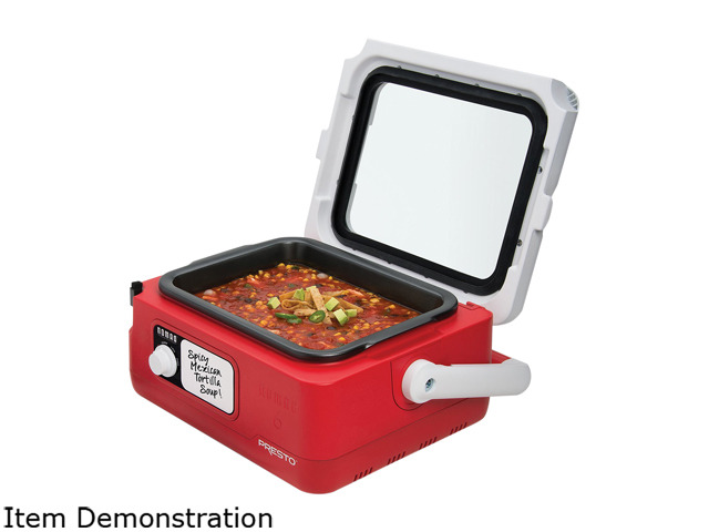 PRESTO Red 6-Quart Nomad Traveling Slow Cooker (06011)