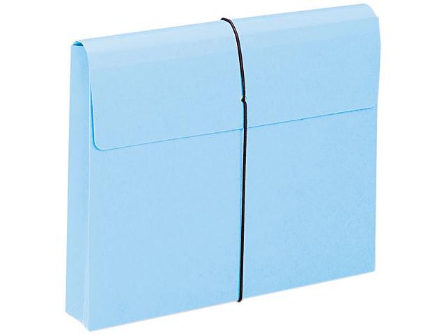 Smead 77203 Blue Expanding Wallets with Elastic Cord - 8.50' Width x 11' Length Sheet Size - 2' Expansion - Blue - 10 / Box, 1 Box
