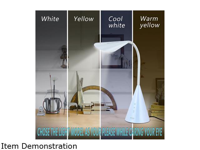 LED Desk Lamp, Eye-caring Table Light with Touch Control, Reading Lamp with Natural Light- 8W and White