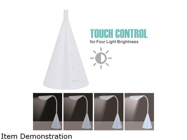 LED Desk Lamp, Eye-caring Table Light with Touch Control, Reading Lamp with Natural Light- 8W and White