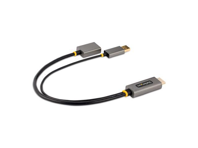 StarTech. com 1ft (30cm) HDMI to DisplayPort Adapter, 4K 60Hz HDR HDMI Source to DP Monitor, USB Bus Powered, HDMI 2.0 to DisplayPort 1.2