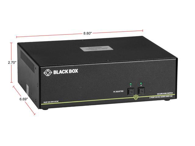Black Box Network Services SS2P-SH-DVI-U 2-Port Secure KVM Single-Head Switch - DVI-I & PS-2