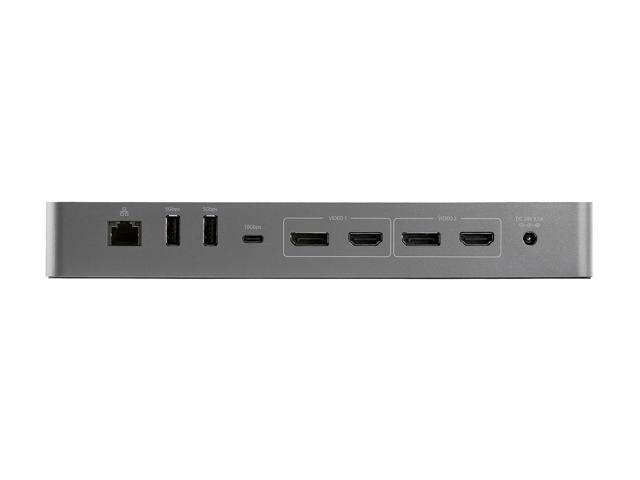 StarTech Thunderbolt 3 Dock w/USB-C Host Compatibility Dual 4K 60Hz DP 1.4 or HDMI TB3/USB-C Docking Station 1x 8K 96W PD/5xUSB TB3CDK2DH