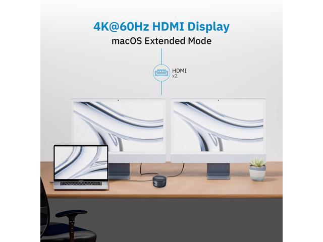CODi CentroM3 Multi-Port USB-C Docking Station with Dual 4K HDMI, 100W PD, Gigabit Ethernet & USB-A 3.2