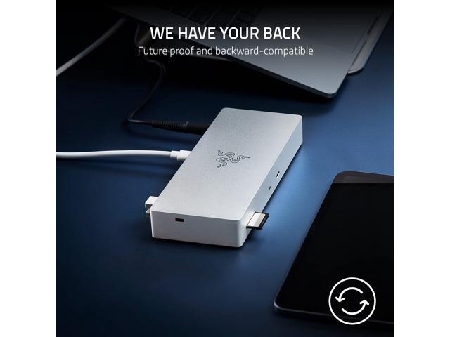 Razer - Thunderbolt 4 Certified Dock with 10 Ports for PC and Mac - Mercury - image 7