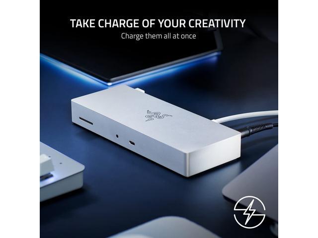 Razer - Thunderbolt 4 Certified Dock with 10 Ports for PC and Mac - Mercury - image 6