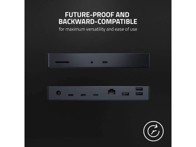 Razer - Thunderbolt 4 Certified Dock with Chroma RGB Lighting and 10 Ports for PC and Mac - Black - image 6