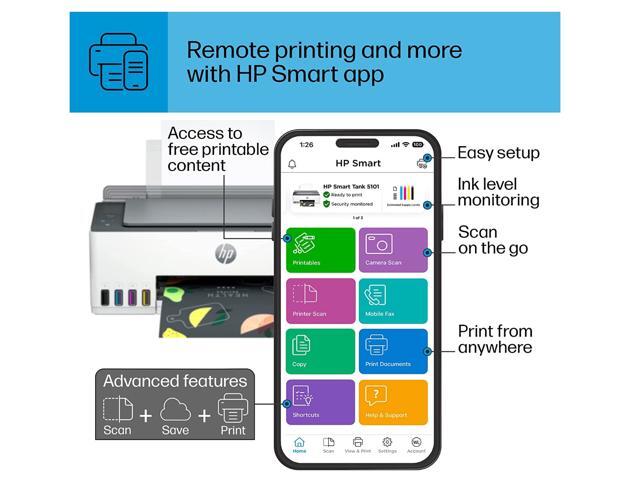 HP - Smart Tank 5101 Wireless AI-Enabled All-in-One Cartridge-Free Supertank Inkjet Printer with 3 Years of Ink Included¹ - White - image 5