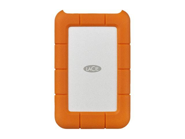 LaCie - Rugged 1TB External USB-C, USB 3.1 Gen 1 Portable Hard Drive - Orange/Silver - image 4
