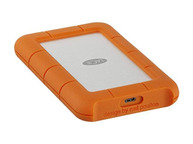 LaCie - Rugged 1TB External USB-C, USB 3.1 Gen 1 Portable Hard Drive - Orange/Silver - image 3