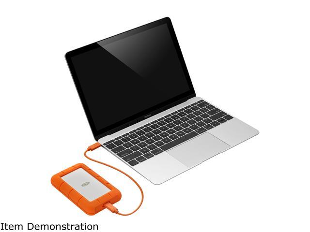 LaCie - Rugged 1TB External USB-C, USB 3.1 Gen 1 Portable Hard Drive - Orange/Silver - image 10