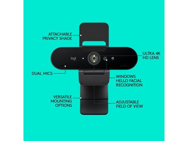 Logitech - 4K Pro 4096 x 2160 Webcam with Noise-Canceling Mic - Black - image 6