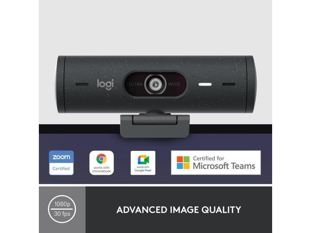Logitech - Brio 500 1920x1080p Webcam with Privacy Cover - Graphite - image 2
