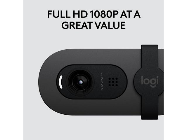 Logitech - Brio 105 1080p Webcam for Laptops with Privacy Shutter & Auto Light Balance - Black - image 3