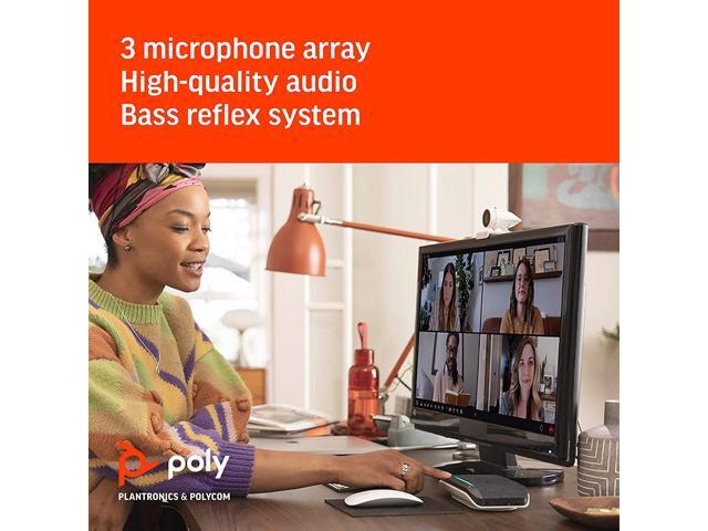Poly (Plantronics + Polycom) Studio P5 Webcam with Poly Sync 20+ Speakerphone Kit (Plantronics + Polycom) - 1080p HD Professional Video...