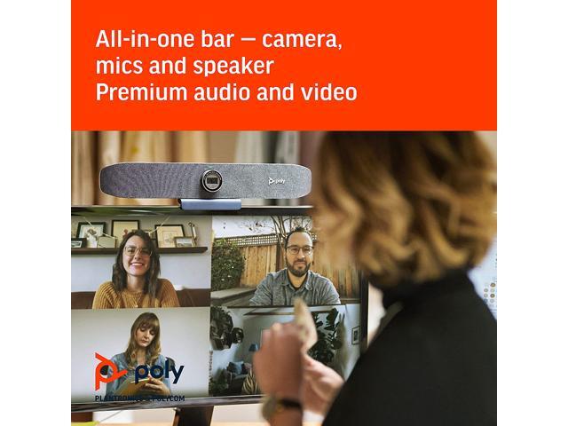 Poly Studio P15 Personal Video Bar (Plantronics + Polycom) - Complete Audio + Premium 4K Webcam Solution - Camera, Mics & Speaker - Home...